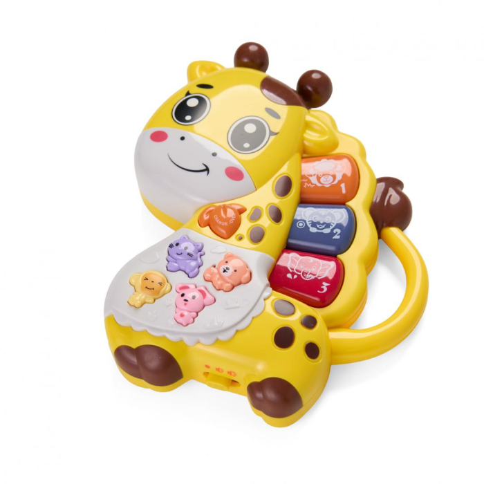 JUCARIE GIRAFA CU LUMINI SI SUNETE, GALBENA, MOMKI [2]