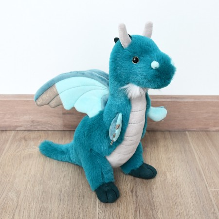 Jucarie moale din plus - Dragon, 25 cm, verde [5]