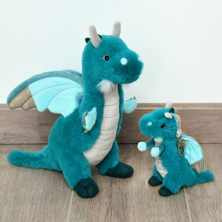 Jucarie moale din plus - Dragon, 25 cm, verde [4]