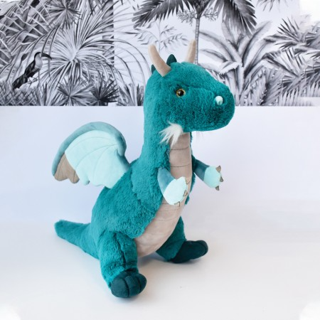 Jucarie moale din plus - Dragon, 25 cm, verde [2]