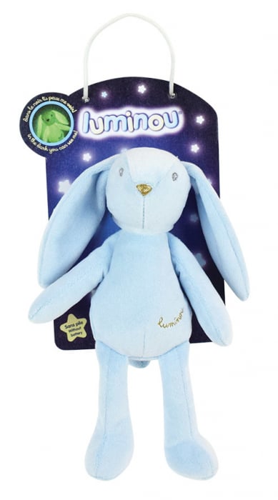 Jucarie Plus Jemini Fosforescenta 21cm Iepure Luminou Blu [5]
