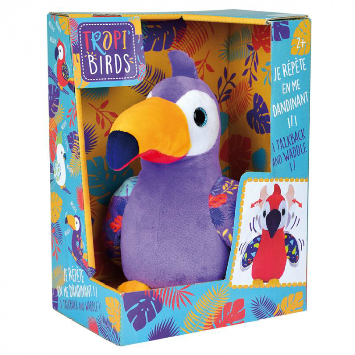 Jucarie Plus Jemini Papagal Vorbitor 20cm Mov [4]