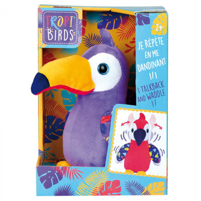 Jucarie Plus Jemini Papagal Vorbitor 20cm Mov [5]