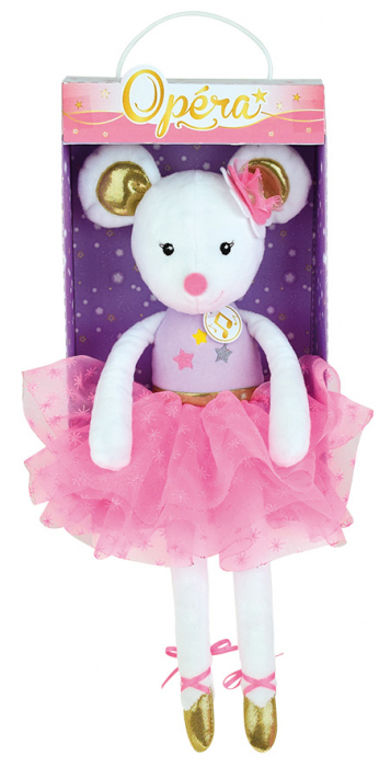 Jucarie Plus Muzicala Jemini 40cm Balerina Soricel Alb [4]