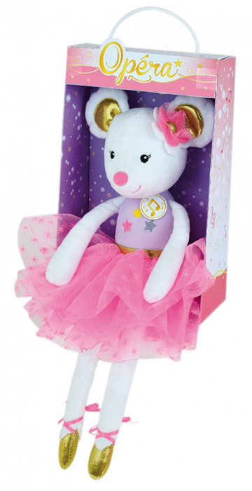 Jucarie Plus Muzicala Jemini 40cm Balerina Soricel Alb [5]