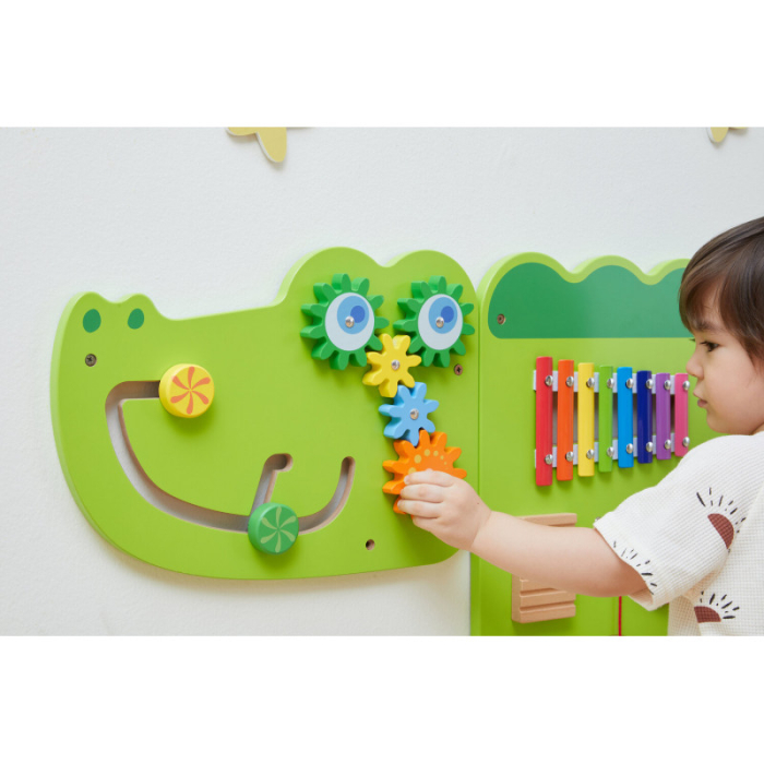 Jucarie senzoriala de perete Crocodil Junior, Viga [2]