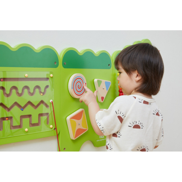 Jucarie senzoriala de perete Crocodil Junior, Viga [3]