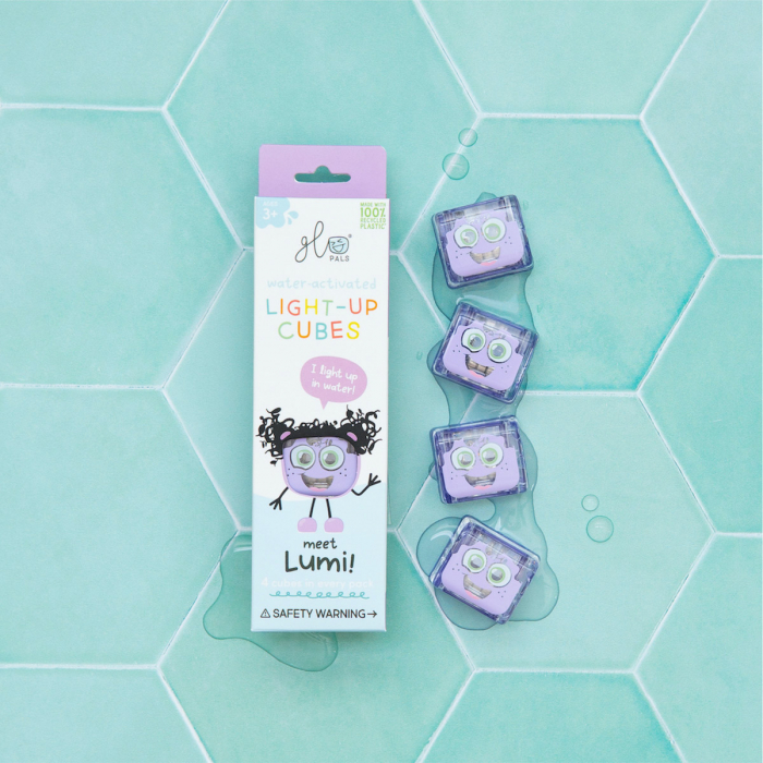 Jucarie senzoriala luminoasa Lumi - Glo Cube, mov [6]