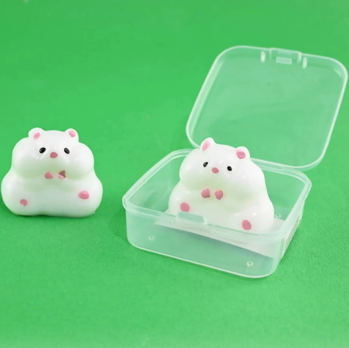 Jucarie senzoriala squishy Hamster in cutiuta, 5,5 cm, Robetoy [2]