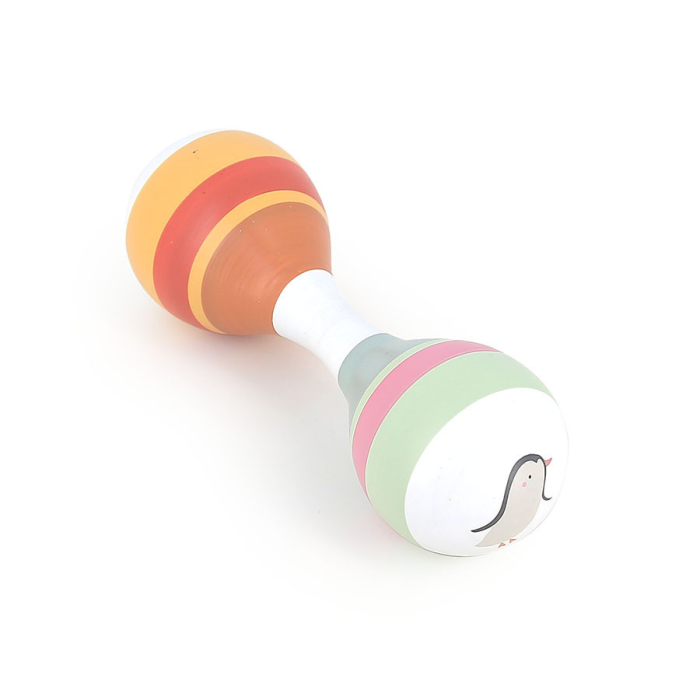 Jucarie zornaitoare maracas din lemn pentru bebelusi - Animale design Sarah Betz - Vilac [5]
