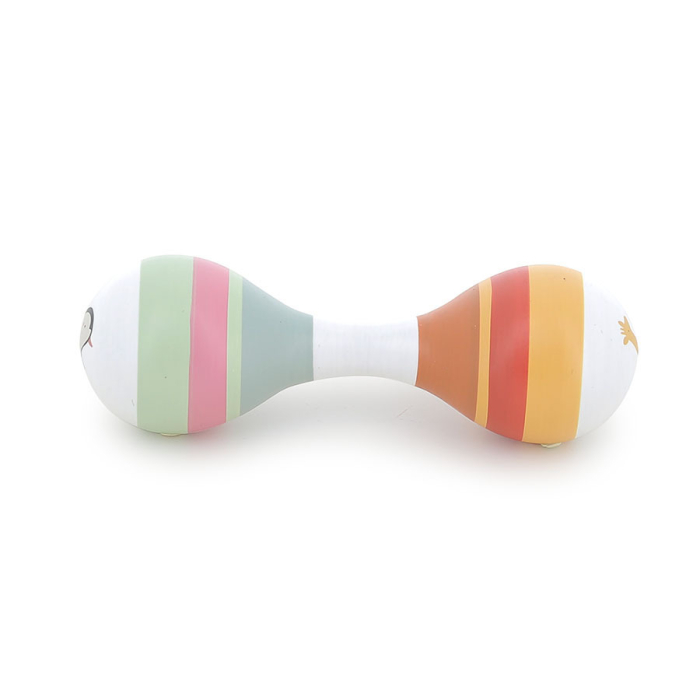 Jucarie zornaitoare maracas din lemn pentru bebelusi - Animale design Sarah Betz - Vilac [3]