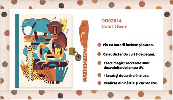 Jurnal secret Djeco cu pix magic, Owen [2]