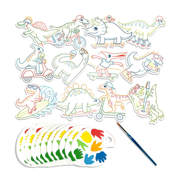Kit acuarelă - Usor de pictat - Dinozauri, Playful Painters [3]