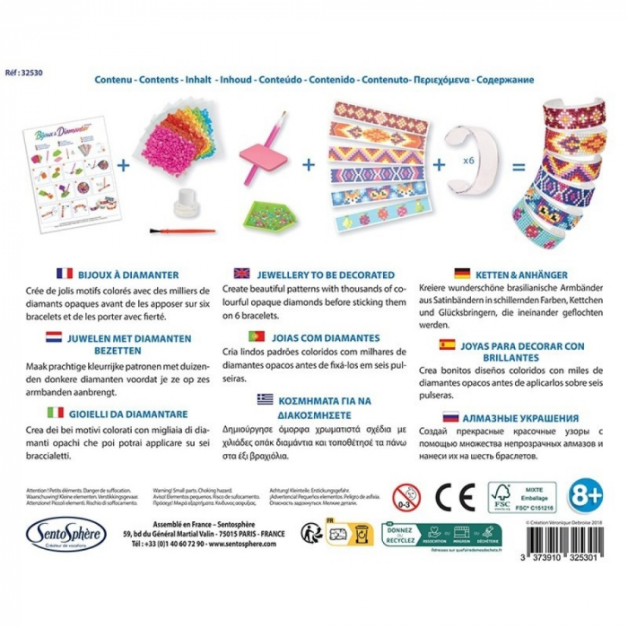 Kit creativ cu diamante/strasuri – 6 bratari [3]