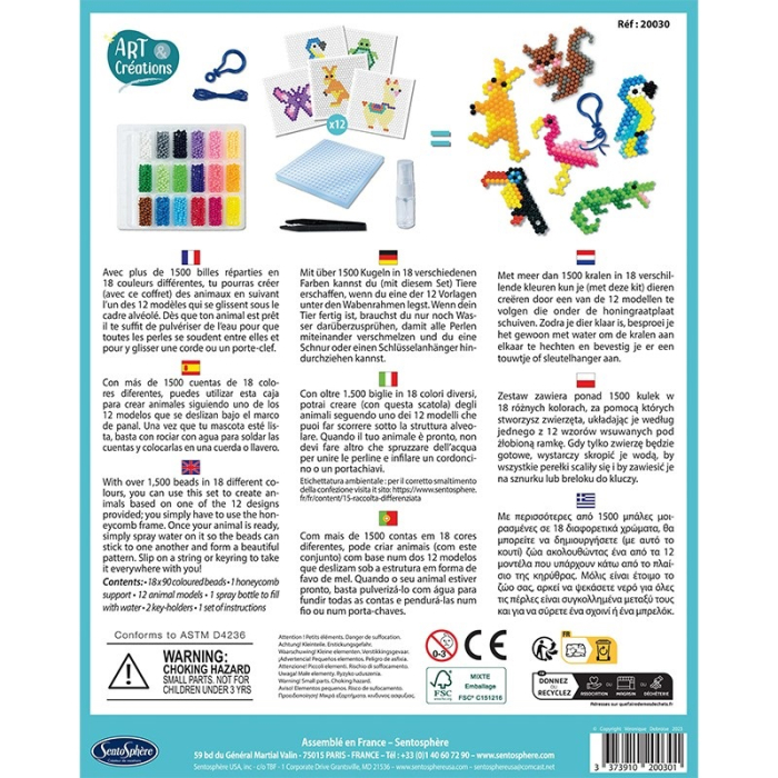 Kit creativ cu margele Aquabeads - Animale si Pasari - Sentosphere [2]