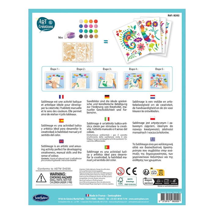 Kit creativ cu nisip colorat - Sablimage Viva Mexico - Sentosphere [2]