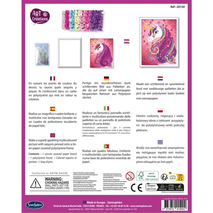 Kit creativ cu paiete - Unicorn - Sentosphere [4]