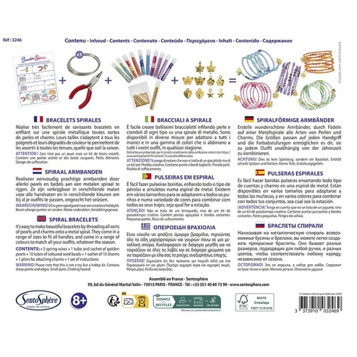 Kit creativ cu perle din sticla -  Bratari spirala - Sentosphere [2]