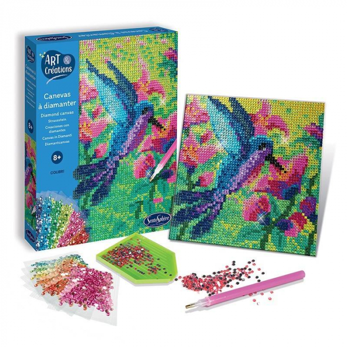 Kit creativ cu strasuri, Pasare Colibri [2]