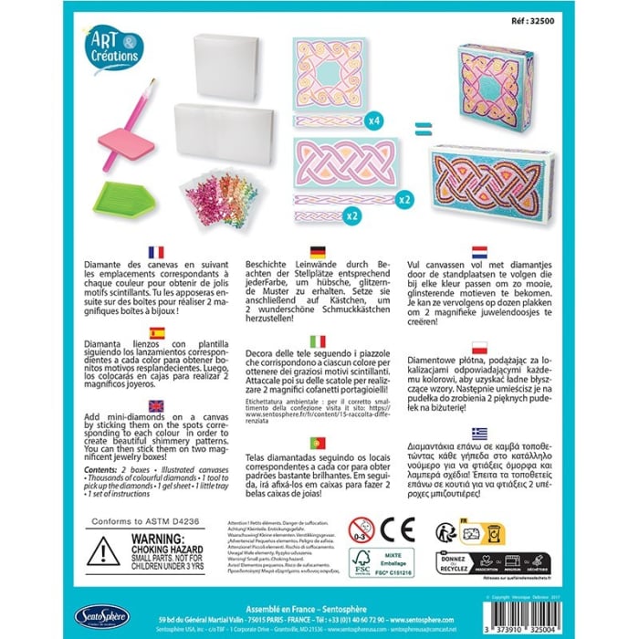 Kit creativ cutii cu diamante / strasuri - Motive Celtice - Sentosphere [3]