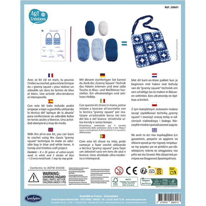 Kit creativ DIY de crosetat - Geanta albastra - Sentosphere [3]