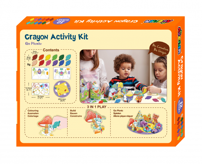 Kit de activitati cu creioane colorate - La picnic [3]