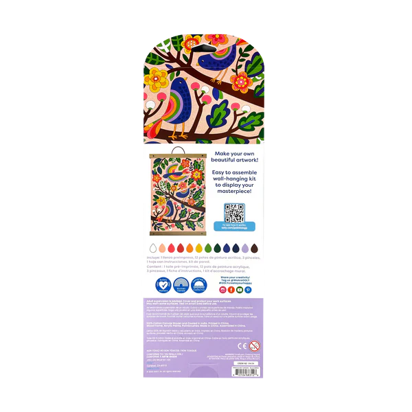 Kit panza canvas - Picteaza pe numere - Blue Birds [2]