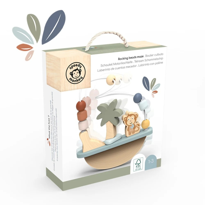 Labirint cu bile din lemn, Speedy Monkey [3]