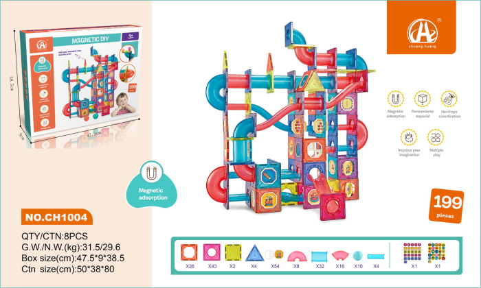 Labirintul meu magnetic - 199 piese (7.5 cm) [3]