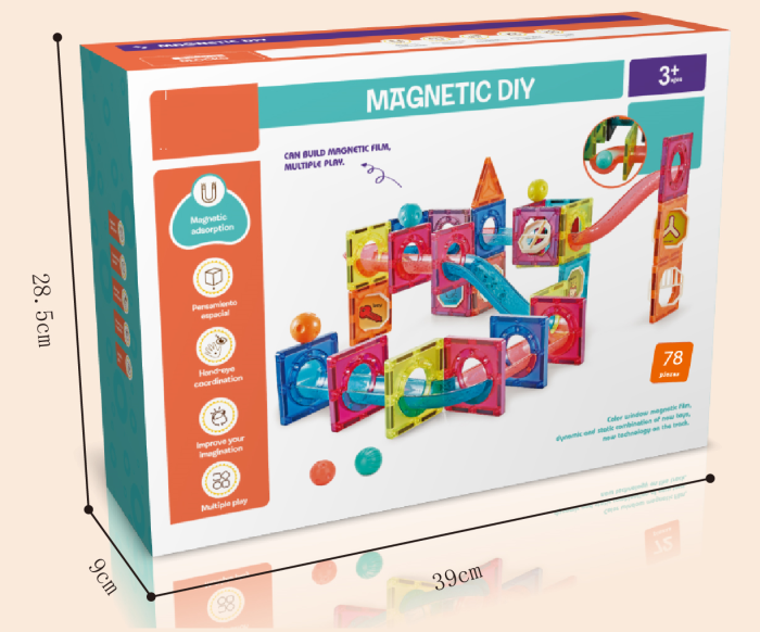 Labirintul meu magnetic - 78 piese (7.5 cm) [2]