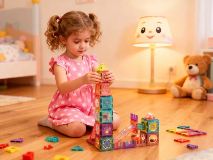 Labirintul meu magnetic cu lumini - 166 piese (7.5 cm) [5]