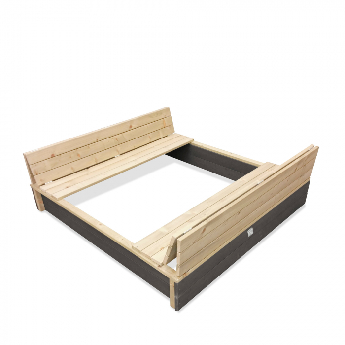 Ladă de nisip din lemn Aksent 136x132 cm, Exit Toys [1]