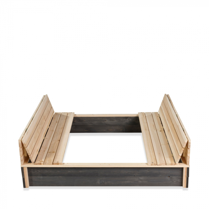 Ladă de nisip din lemn Aksent 136x132 cm, Exit Toys [3]