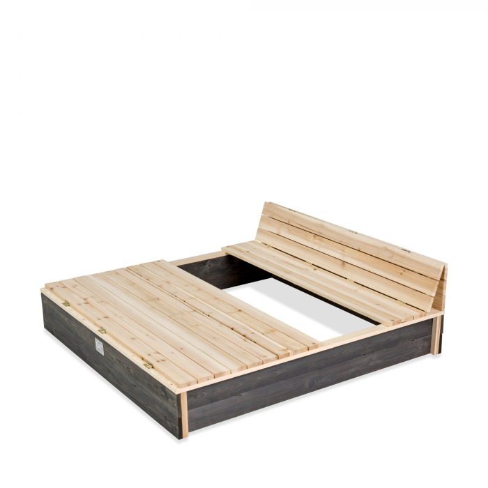 Ladă de nisip din lemn Aksent 136x132 cm, Exit Toys [2]