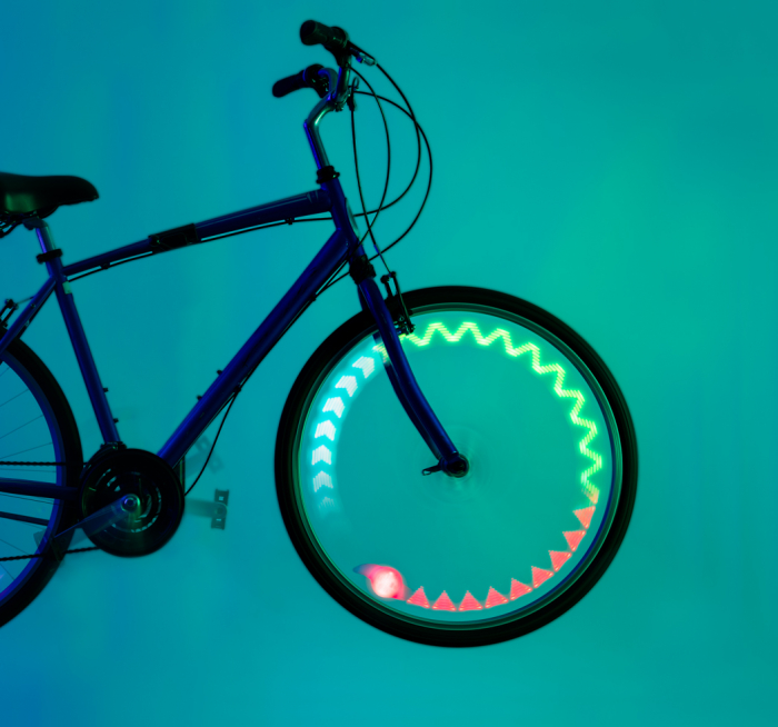 Lumină LED cu efecte animate pentru spițe bicicleta, ShapeBrightz [8]