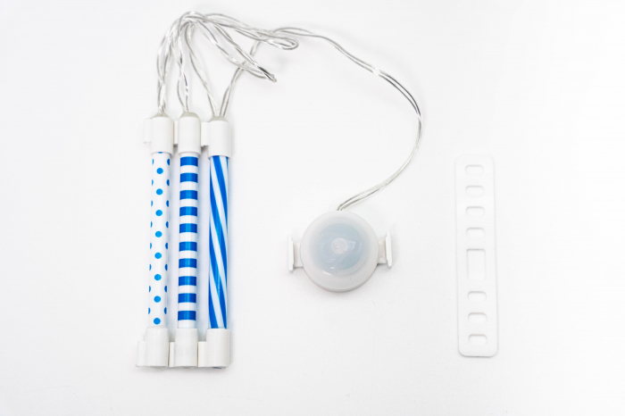 Lumini tubulare LED pentru roți bicicletă, SpinBrightz, albastru [3]