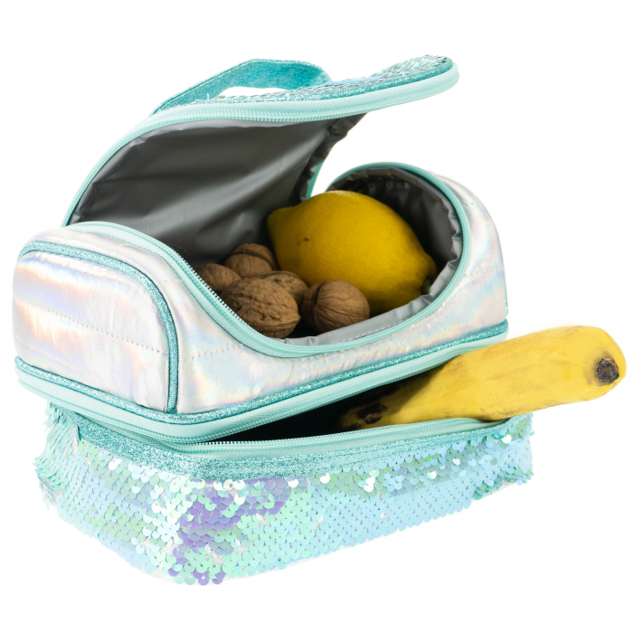 Lunch box Girabrilla – cutie termică matlasată cu paiete reversibile și interior impermeabil [3]