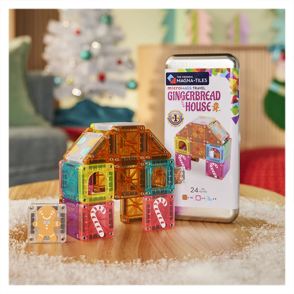 MAGNA-TILES Gingerbread House, Travel set [6]