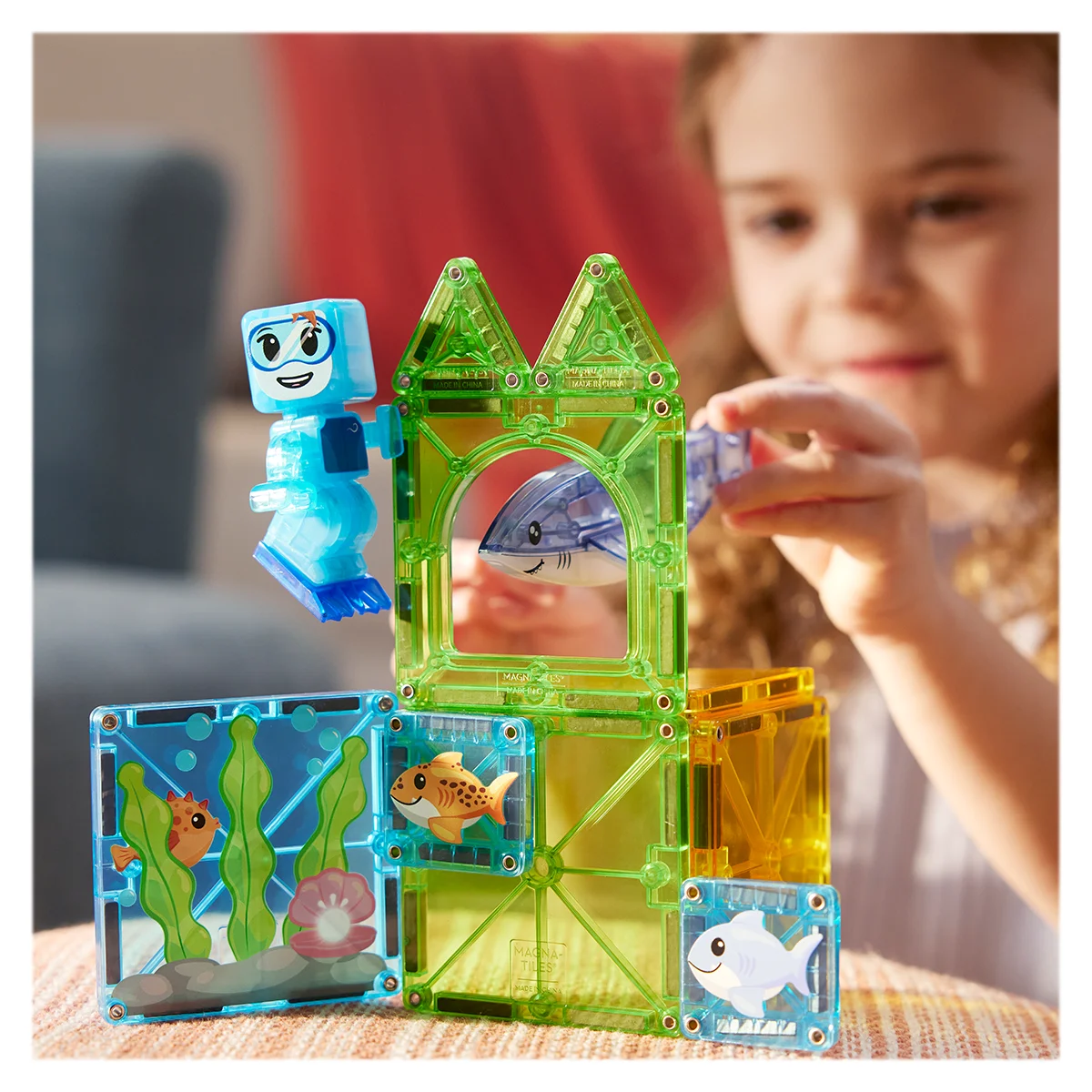 MAGNA-TILES Shark Dive, set magnetic [2]