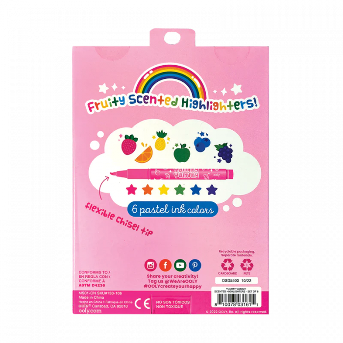 Markere parfumate Yummy Yummy cu varf flexibil - Set de 6 [4]