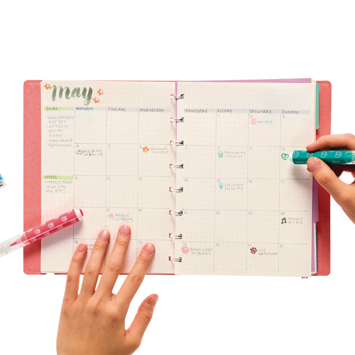 Carioci lavabile duble cu stampile Stampables- Set de 18 [4]