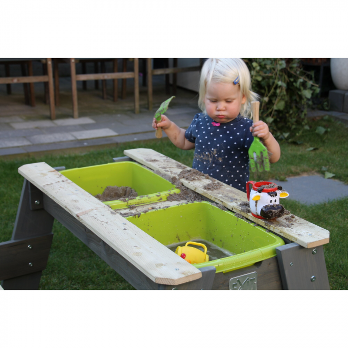 Masă Aksent pentru nisip, apă și picnic (cu 1 bancă), Exit Toys [11]