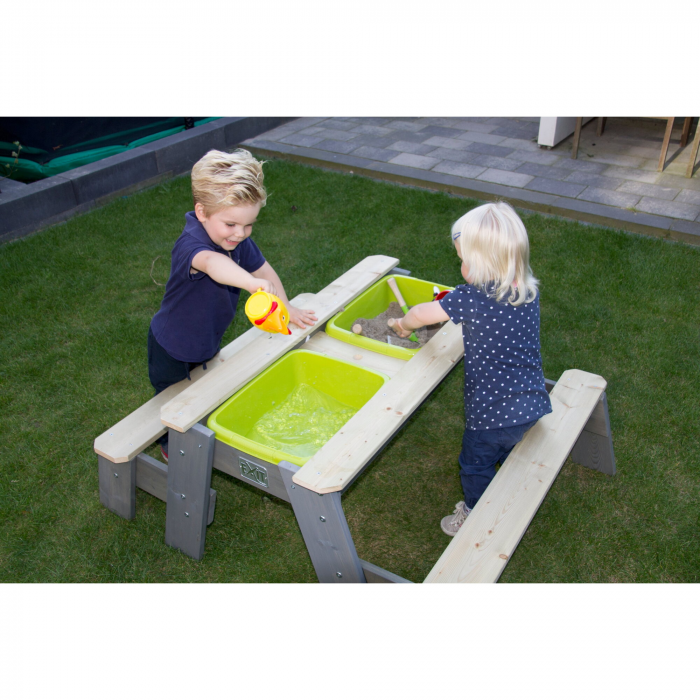 Masă de joacă Aksent cu 2 bănci – pentru nisip, apă și picnic, Exit Toys [12]
