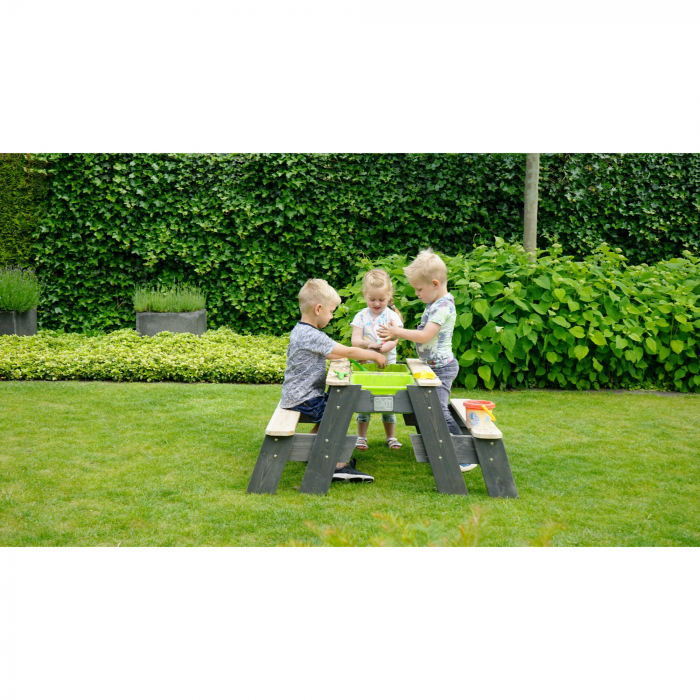 Masă de joacă Aksent cu 2 bănci – pentru nisip, apă și picnic, Exit Toys [9]