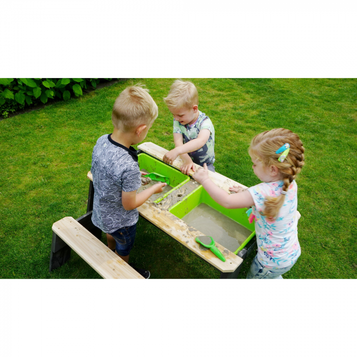 Masă de joacă Aksent cu 2 bănci – pentru nisip, apă și picnic, Exit Toys [10]