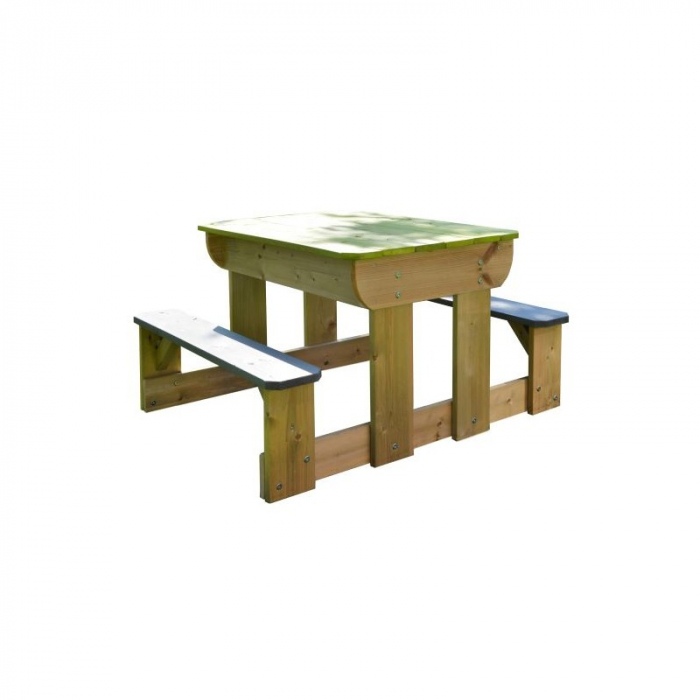 Masa de picnic senzoriala cu bancute si loc pentru nisip si apa [3]