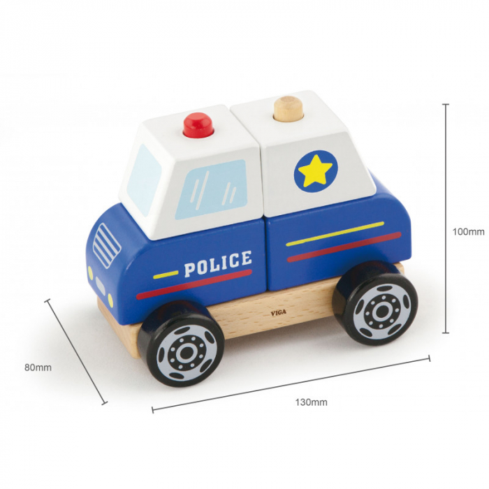 Jucarie copii Masina de politie de stivuit, Viga [4]