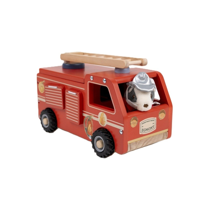 Masina de pompieri din lemn cu accesorii, Egmont Toys [2]