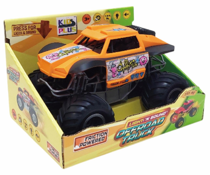 MASINUTA CU LUMINI, SUNETE SI FRICTIUNE, SCARA 1/24, 19CM, PORTOCALIU [2]