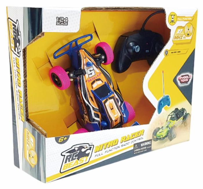 MASINUTA CU TELECOMANDA NITRO RACER,  SCARA 1/24, 19CM, PORTOCALIU [2]